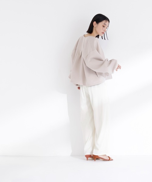 NATURAL BEAUTY BASIC（ナチュラルビューティーベーシック）の「◇サテンイージーパンツ（その他パンツ・レディース・オフホワイト/ベージュ/ブラック・MEDIUM/P/S）」の7枚目の写真