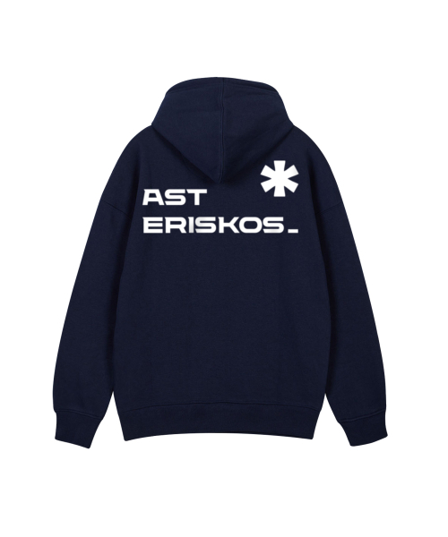 BY.L(バイエル)の「エステリスクス ビッグロゴ フードパーカー ネイビー(パーカー・メンズ・その他・XXL/L/XL/M)」の2枚目の写真