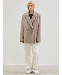 le（ル）の「alpaca over-fit blazer (ash beige)（テーラードジャケット）」