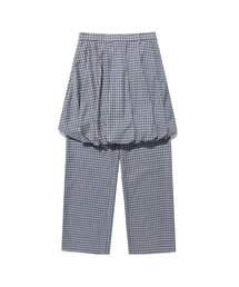 FFATS CHECK BALLOON LAYERED SKIRT PANTS_SKYBLUE(NG2FSUPA90A)