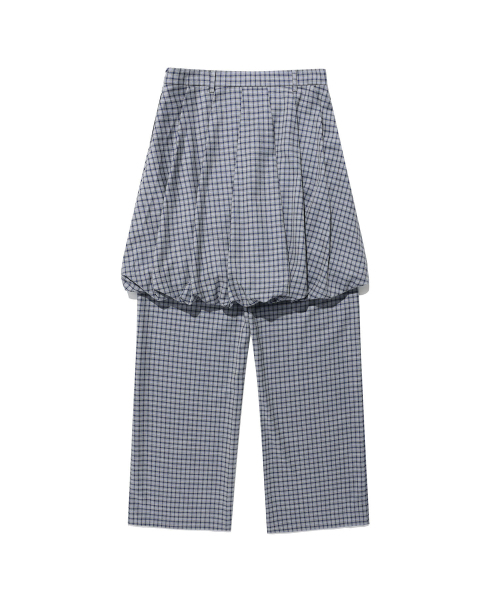 NICE GHOST CLUB（ナイスゴーストクラブ）の「FFATS CHECK BALLOON LAYERED SKIRT PANTS_SKYBLUE(NG2FSUPA90A)（その他パンツ・レディース・スカイブルー・S/M）」の2枚目の写真
