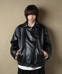 オーバーサイズ」に該当するライダースジャケットファッション通販