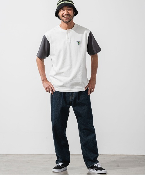 OFFSHORE(オフショア)の「HENLEYNECK BASEBALL TEE(Tシャツ/カットソー・メンズ・ホワイト×ブラック/ホワイト系その他・M/S/XL/L)」の3枚目の写真