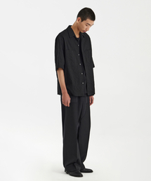 YOUTH（ユース）の「Convertible Collar Half Shirt - Black（シャツ/ブラウス）」