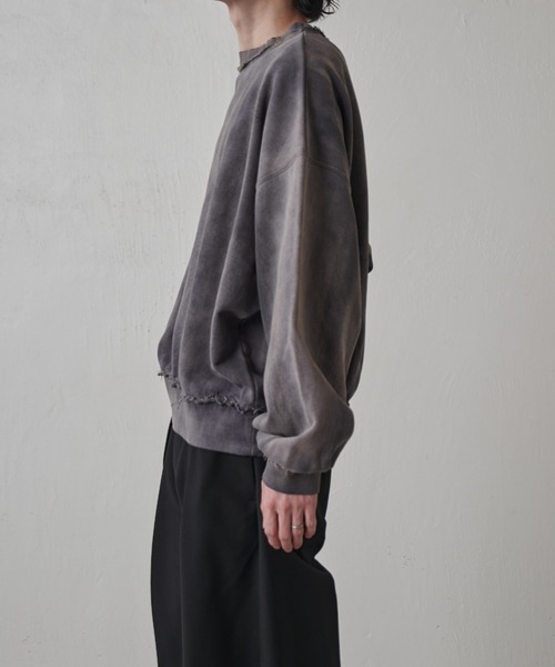 Lui's（ルイス）の「GOATクルーネックスウェット（スウェット・メンズ・ブラック/グレー・S/M）」の12枚目の写真