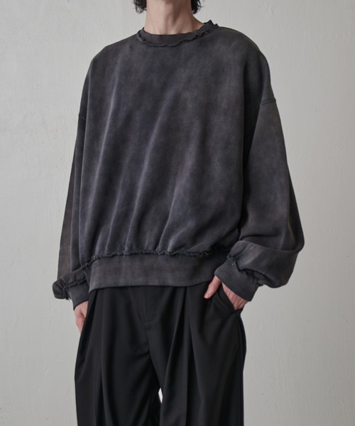 Lui's（ルイス）の「GOATクルーネックスウェット（スウェット・メンズ・ブラック/グレー・S/M）」の4枚目の写真