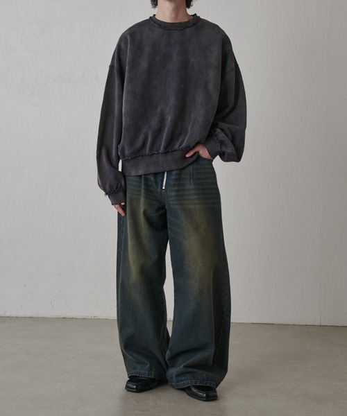 Lui's（ルイス）の「GOATクルーネックスウェット（スウェット・メンズ・ブラック/グレー・S/M）」の22枚目の写真