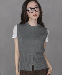 feepur（フェピュール）の「【ハンドウォッシャブル】ヘムボタンニットベスト（ニット/セーター）」