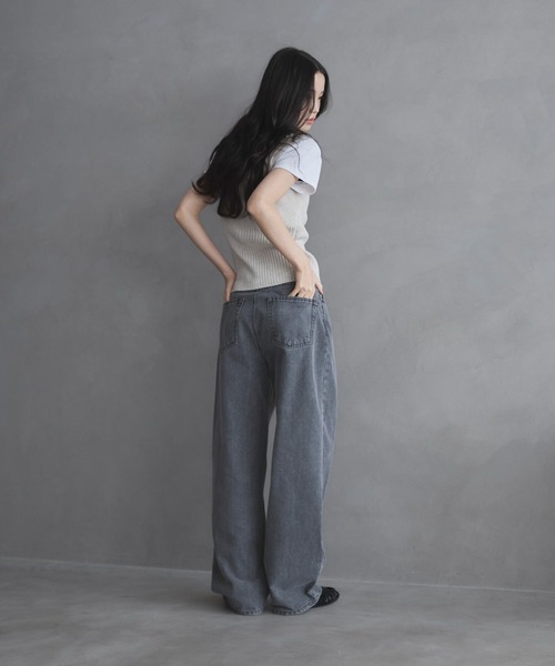 feepur（フェピュール）の「【ハンドウォッシャブル】ヘムボタンニットベスト（ベスト・レディース・ブラック/アイボリー/ブラウン/グレー・MEDIUM）」の8枚目の写真