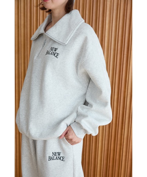 NEW BALANCE（ニューバランス）の「【New Balance for emmi】Track side フリースハーフジップ（スウェット・レディース・ライトグレー・M/S）」の18枚目の写真