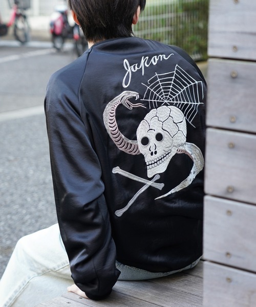 THRIFTY LOOK（スリフティールック） スーベニアジャケット THRIFTY LOOK / スリフティールック SNAKE & SKULL SOUVENIR JACKET