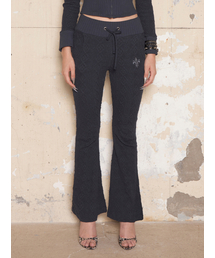 HILLDA（ヒルダ）の「テクスチャードニットトレーニングパンツ[ネイビー]（スウェットパンツ）」