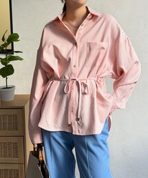 Chez toi | ストライプウエスト絞りシャツ(シャツ/ブラウス)