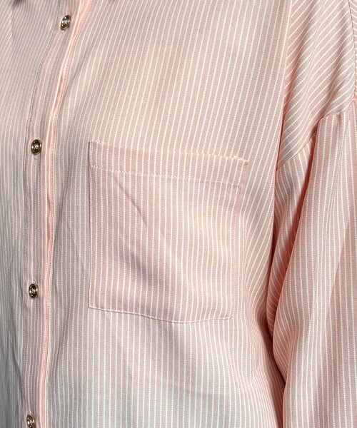 Chez toi（シェトワ）の「ストライプウエスト絞りシャツ（シャツ/ブラウス・レディース・グレー/サックスブルー/レッド・FREE）」の11枚目の写真