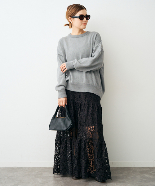 Deuxieme Classe（ドゥーズィエムクラス）の「*ベーシック ニット（ニット/セーター・レディース・グレー/ホワイト系その他/ネイビー/ベージュ・FREE）」の10枚目の写真