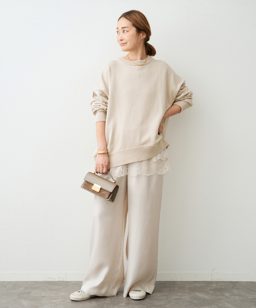 Deuxieme Classe（ドゥーズィエムクラス）の「*ベーシック ニット（ニット/セーター・レディース・グレー/ホワイト系その他/ネイビー/ベージュ・FREE）」の12枚目の写真