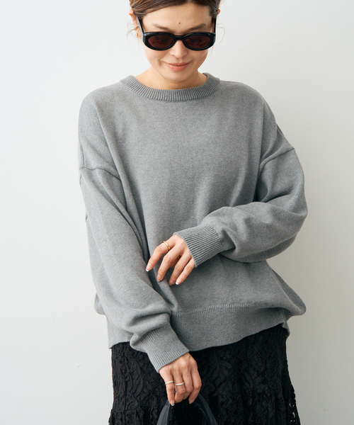 Deuxieme Classe（ドゥーズィエムクラス）の「*ベーシック ニット（ニット/セーター・レディース・グレー/ホワイト系その他/ネイビー/ベージュ・FREE）」の15枚目の写真