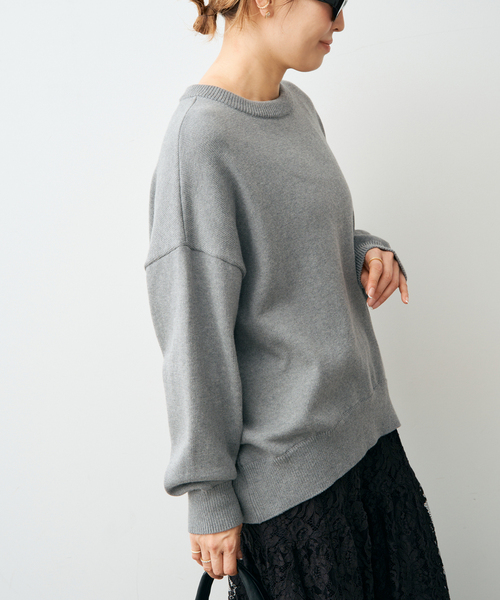 Deuxieme Classe（ドゥーズィエムクラス）の「*ベーシック ニット（ニット/セーター・レディース・グレー/ホワイト系その他/ネイビー/ベージュ・FREE）」の16枚目の写真