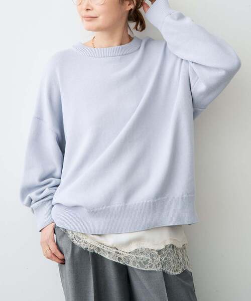 Deuxieme Classe(ドゥーズィエムクラス)の「*ベーシック ニット(ニット/セーター・レディース・グレー/ホワイト系その他/ネイビー/ベージュ・FREE)」の5枚目の写真