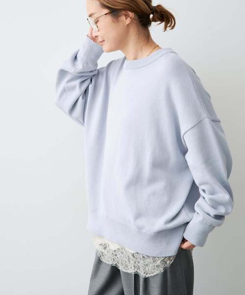 Deuxieme Classe(ドゥーズィエムクラス)の「*ベーシック ニット(ニット/セーター・レディース・グレー/ホワイト系その他/ネイビー/ベージュ・FREE)」の6枚目の写真