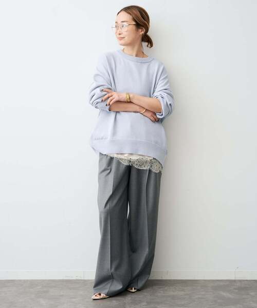 Deuxieme Classe(ドゥーズィエムクラス)の「*ベーシック ニット(ニット/セーター・レディース・グレー/ホワイト系その他/ネイビー/ベージュ・FREE)」の11枚目の写真