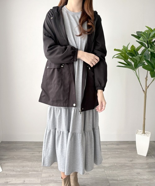Amulet(アミュレット)の「気負わず着られる大人の甘さ◎ティアードカットソーロングワンピース(ワンピース・レディース・ダークグレー/ブラック/アイボリー/グレー・L/M)」の12枚目の写真