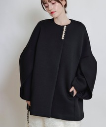 PICCIN PERLA（ピッチンペルラ）の「3Dスリーブパールダンボールコート（ノーカラーコート）」