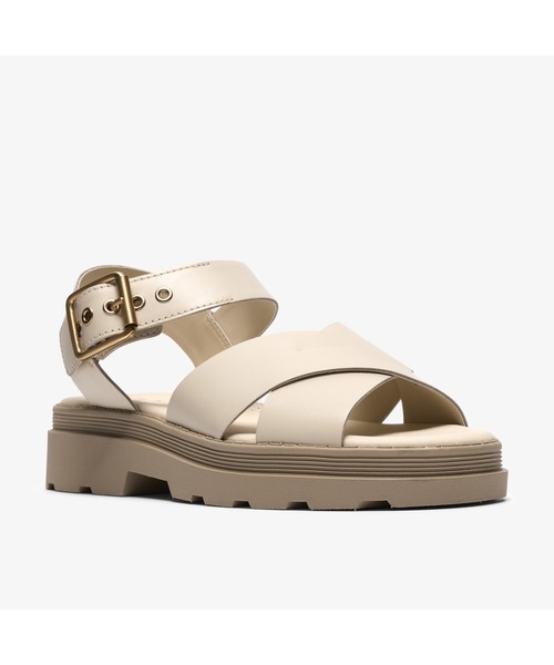 Clarks(クラークス)の「Orinoco3 Cross / オリノコ3クロス (クリームレザー)(サンダル・レディース・ホワイト・UK3/UK3.5/UK4/UK4.5/UK5/UK6/UK5.5)」の5枚目の写真