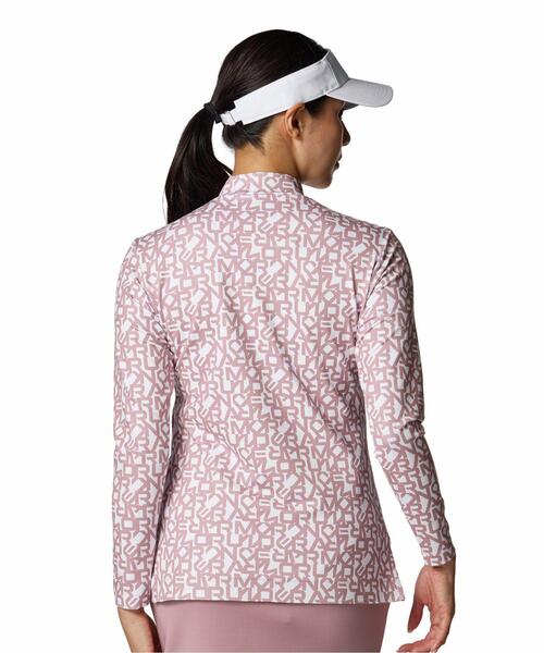 UNDER ARMOUR(アンダーアーマー)の「UAドライブ アーマーニット プリント ロングスリーブ モックネック シャツ(ゴルフ/レディース)(ポロシャツ・レディース・ピンク系・S/L/XL/M)」の2枚目の写真