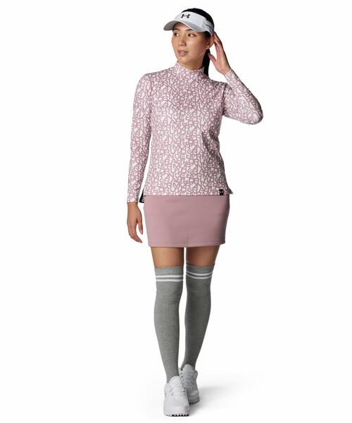 UNDER ARMOUR(アンダーアーマー)の「UAドライブ アーマーニット プリント ロングスリーブ モックネック シャツ(ゴルフ/レディース)(ポロシャツ・レディース・ピンク系・S/L/XL/M)」の3枚目の写真