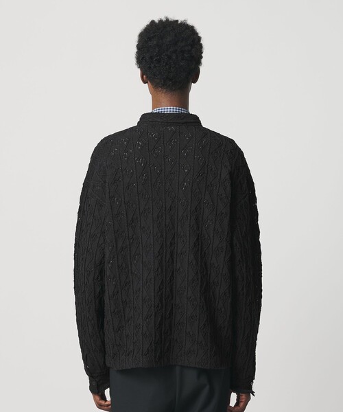 BEAUTY&YOUTH UNITED ARROWS(ビューティーアンドユースユナイテッドアローズ)の「<OWNESS>クリスピー リーフ ニット シャツ(カーディガン/ボレロ・メンズ・マスタード/ダークブラウン・L/M/S)」の16枚目の写真