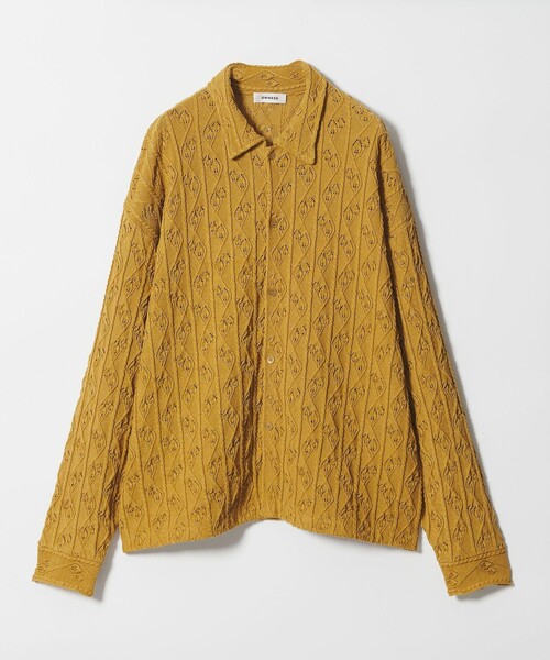 セール】＜OWNESS＞クリスピー リーフ ニット シャツ（カーディガン