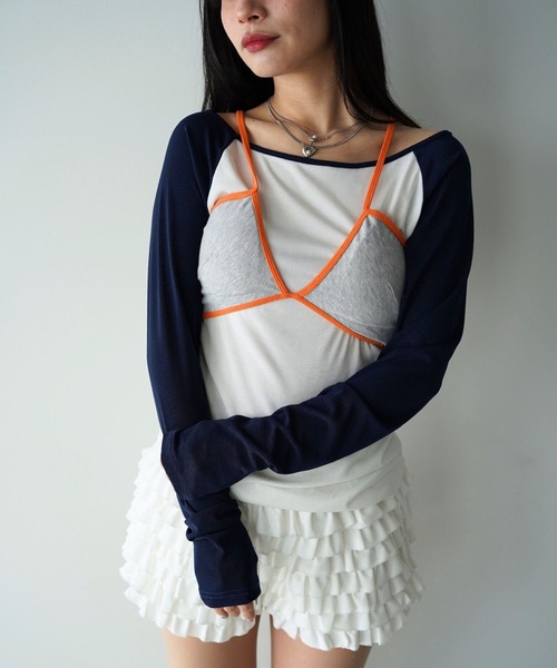 SANSeLF（サンセルフ）の「【SANSeLF】ベーシックラグラントップス saw26s016（その他トップス・レディース・ピンク/イエロー/ネイビー・FREE）」の15枚目の写真