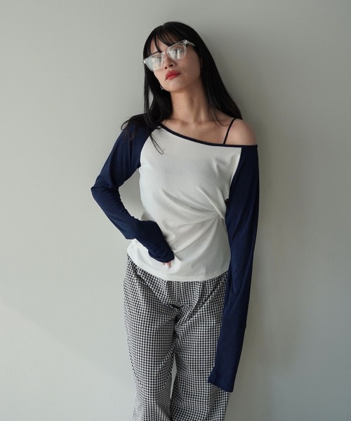 SANSeLF（サンセルフ）の「【SANSeLF】ベーシックラグラントップス saw26s016（その他トップス・レディース・ピンク/イエロー/ネイビー・FREE）」の13枚目の写真