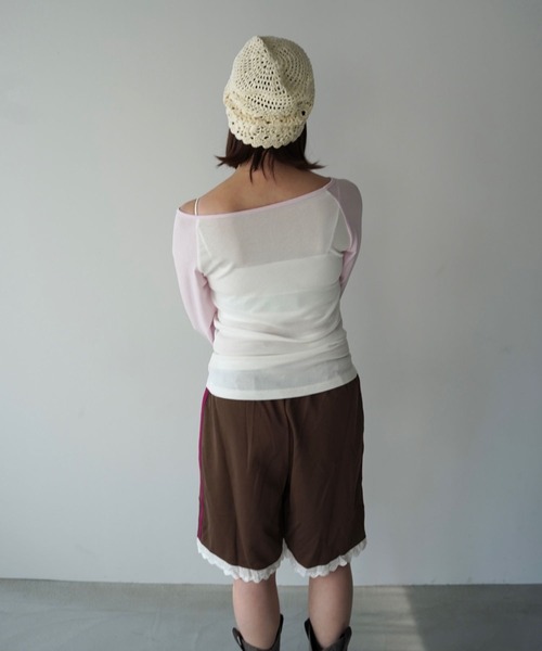 SANSeLF（サンセルフ）の「【SANSeLF】ベーシックラグラントップス saw26s016（その他トップス・レディース・ピンク/イエロー/ネイビー・FREE）」の6枚目の写真