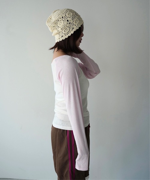 SANSeLF（サンセルフ）の「【SANSeLF】ベーシックラグラントップス saw26s016（その他トップス・レディース・ピンク/イエロー/ネイビー・FREE）」の7枚目の写真