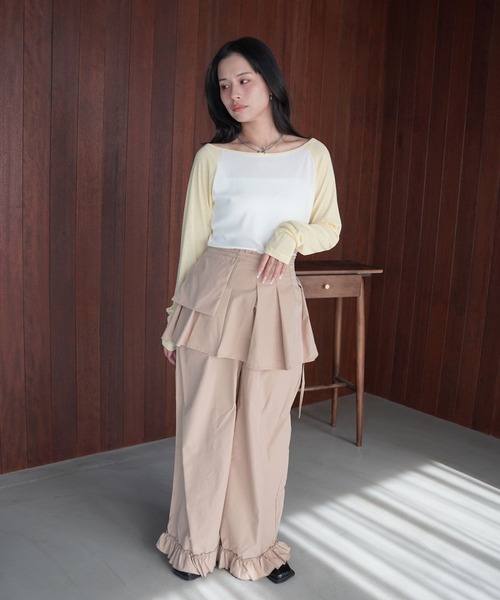 SANSeLF（サンセルフ）の「【SANSeLF】ベーシックラグラントップス saw26s016（その他トップス・レディース・ピンク/イエロー/ネイビー・FREE）」の11枚目の写真