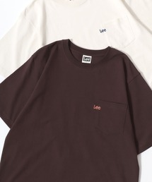 Lee/リー POCKET･MULT LOGO SS TEE/オーバーサイズ ミニロゴポケット･マルチロゴ ワンポイント刺繍 半袖Tシャツ/無地T/ボーダーT/レディース メンズ
