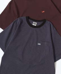 Lee（リー）の「Lee/リー POCKET･MULT LOGO SS TEE/オーバーサイズ ミニロゴポケット･マルチロゴ ワンポイント刺繍 半袖Tシャツ/無地T/ボーダーT/レディース メンズ（Tシャツ/カットソー）」