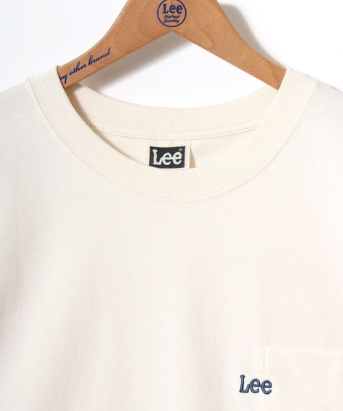 Lee（リー）の「Lee/リー POCKET･MULT LOGO SS TEE/オーバーサイズ ミニロゴポケット･マルチロゴ ワンポイント刺繍 半袖Tシャツ/無地T/ボーダーT/レディース メンズ（Tシャツ/カットソー・メンズ・ブラック/ホワイト/ブラウン/チャコールグレー/ホワイト系その他/ベージュ系その他/ブルー系その他/グレー系その他/ブルー系その他2・M/L/XL）」の19枚目の写真