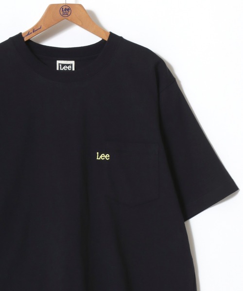 Lee（リー）の「Lee/リー POCKET･MULT LOGO SS TEE/オーバーサイズ ミニロゴポケット･マルチロゴ ワンポイント刺繍 半袖Tシャツ/無地T/ボーダーT/レディース メンズ（Tシャツ/カットソー・メンズ・ブラック/ホワイト/ブラウン/チャコールグレー/ホワイト系その他/ベージュ系その他/ブルー系その他/グレー系その他/ブルー系その他2・M/L/XL）」の11枚目の写真