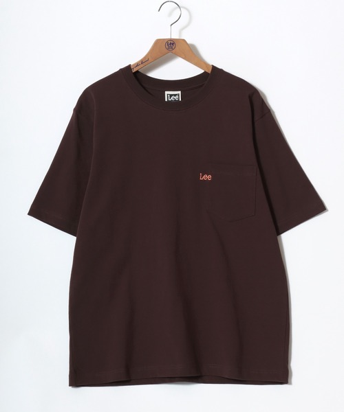 Lee（リー）の「Lee/リー POCKET･MULT LOGO SS TEE/オーバーサイズ ミニロゴポケット･マルチロゴ ワンポイント刺繍 半袖Tシャツ/無地T/ボーダーT/レディース メンズ（Tシャツ/カットソー・メンズ・ブラック/ホワイト/ブラウン/チャコールグレー/ホワイト系その他/ベージュ系その他/ブルー系その他/グレー系その他/ブルー系その他2・M/L/XL）」の17枚目の写真