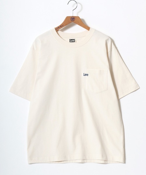 Lee（リー）の「Lee/リー POCKET･MULT LOGO SS TEE/オーバーサイズ ミニロゴポケット･マルチロゴ ワンポイント刺繍 半袖Tシャツ/無地T/ボーダーT/レディース メンズ（Tシャツ/カットソー・メンズ・ブラック/ホワイト/ブラウン/チャコールグレー/ホワイト系その他/ベージュ系その他/ブルー系その他/グレー系その他/ブルー系その他2・M/L/XL）」の14枚目の写真