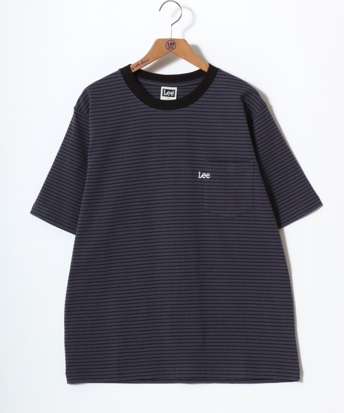 Lee（リー）の「Lee/リー POCKET･MULT LOGO SS TEE/オーバーサイズ ミニロゴポケット･マルチロゴ ワンポイント刺繍 半袖Tシャツ/無地T/ボーダーT/レディース メンズ（Tシャツ/カットソー・メンズ・ブラック/ホワイト/ブラウン/チャコールグレー/ホワイト系その他/ベージュ系その他/ブルー系その他/グレー系その他/ブルー系その他2・M/L/XL）」の16枚目の写真