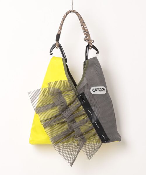 Cepica（セピカ）の「【RISLEY×OUTDOOR PRODUCT】トライアングルフリルメッシュmini（トートバッグ・レディース・ベージュ系その他/ブラック系その他/グレー系その他・FREE）」の2枚目の写真