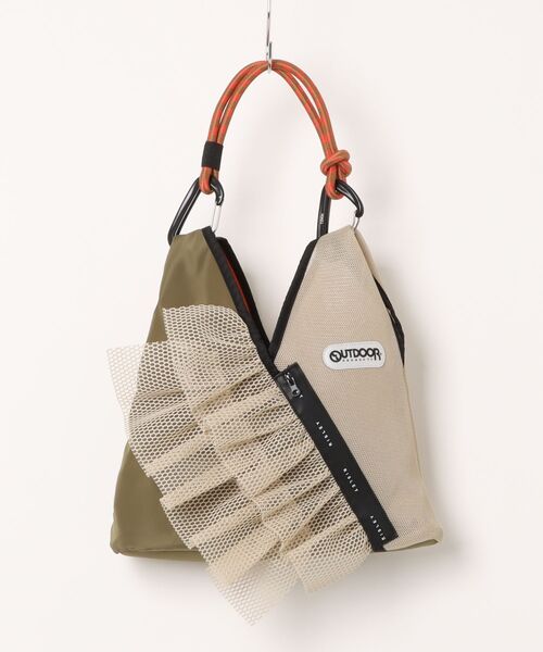 Cepica（セピカ）の「【RISLEY×OUTDOOR PRODUCT】トライアングルフリルメッシュmini（トートバッグ・レディース・ベージュ系その他/ブラック系その他/グレー系その他・FREE）」の3枚目の写真