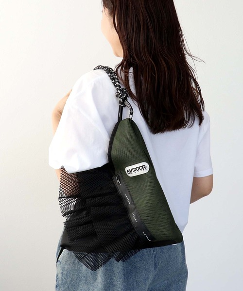 RISLEY×OUTDOOR PRODUCTS】トライアングルフリルメッシュmini（トート