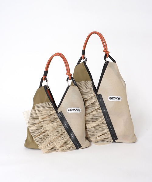 Cepica（セピカ）の「【RISLEY×OUTDOOR PRODUCT】トライアングルフリルメッシュmini（トートバッグ・レディース・ベージュ系その他/ブラック系その他/グレー系その他・FREE）」の6枚目の写真