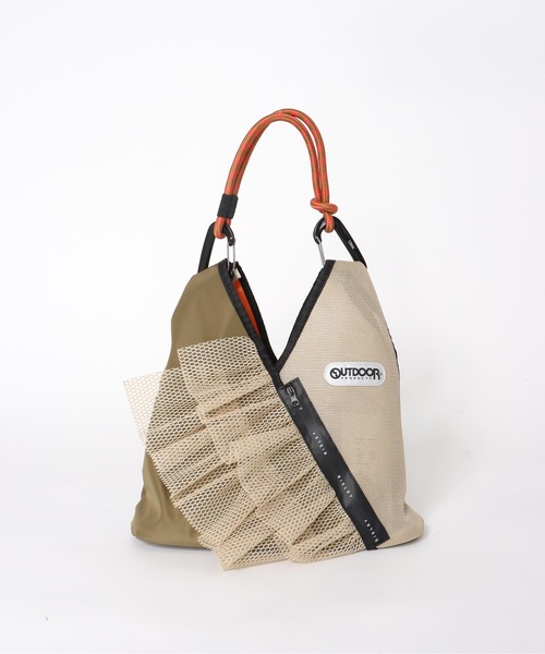 Cepica（セピカ）の「【RISLEY×OUTDOOR PRODUCT】トライアングルフリルメッシュmini（トートバッグ・レディース・ベージュ系その他/ブラック系その他/グレー系その他・FREE）」の7枚目の写真