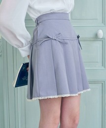 F i.n.t | 【セットアップ対応】ダブルリボンレース使いプリーツミニスカート(スカート)